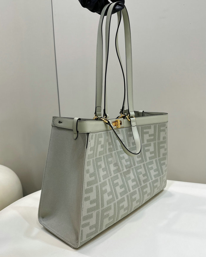 Fendi Medium Canvas X-Tote Green F8625A