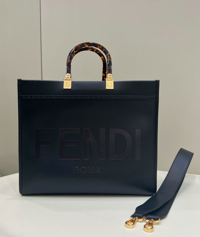 Fendi Medium Sunshine Tote Black F8266