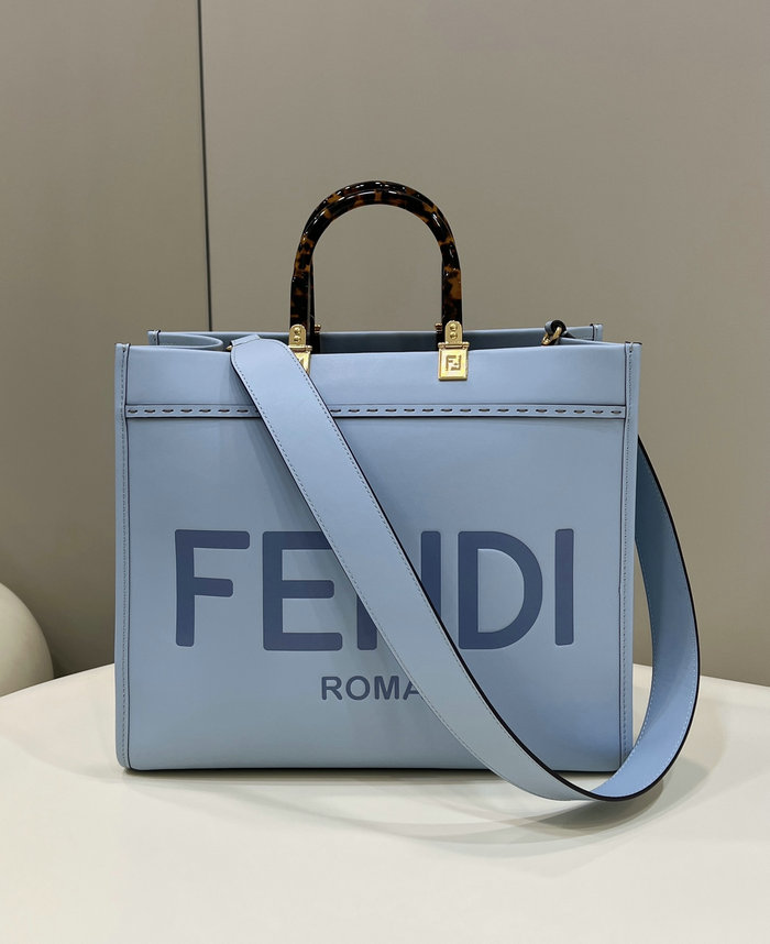 Fendi Medium Sunshine Tote Blue F8266