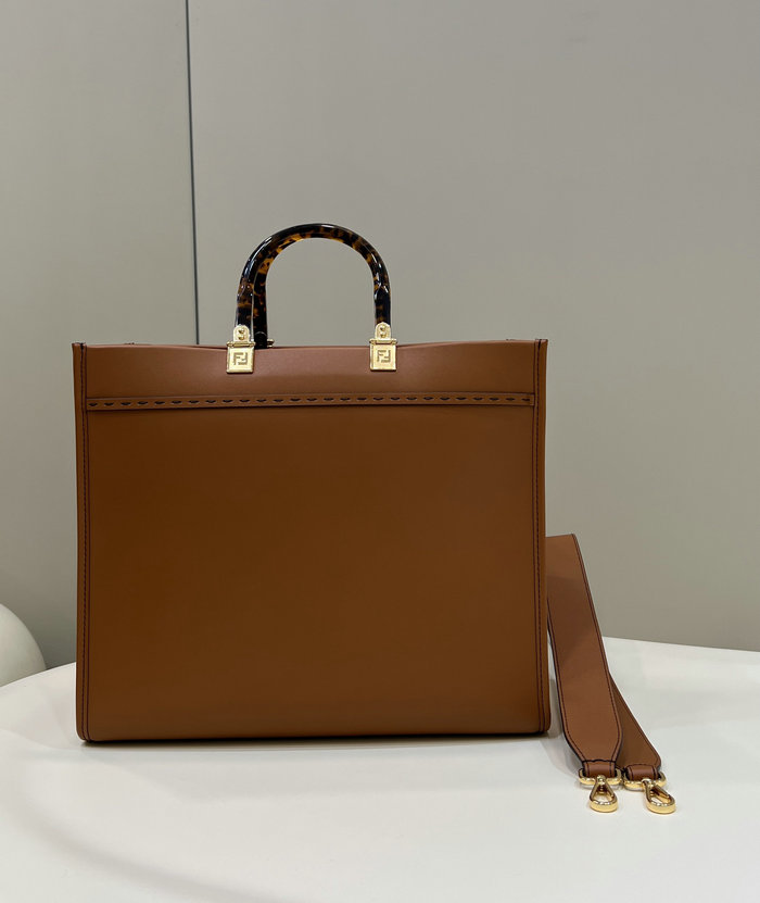 Fendi Medium Sunshine Tote Brown F8266