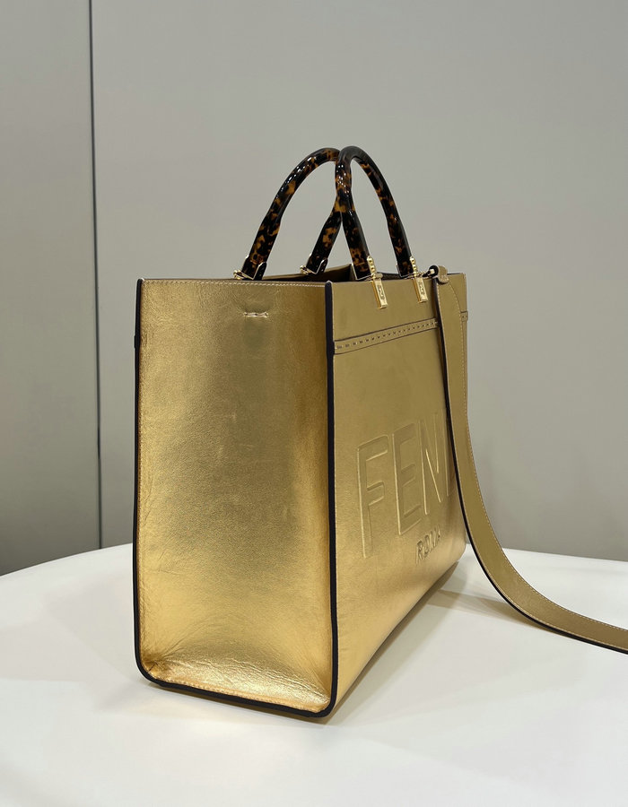 Fendi Medium Sunshine Tote Gold F8266