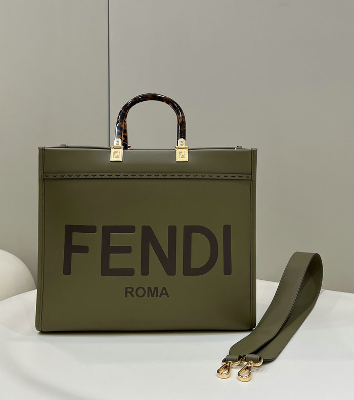 Fendi Medium Sunshine Tote Green F8266