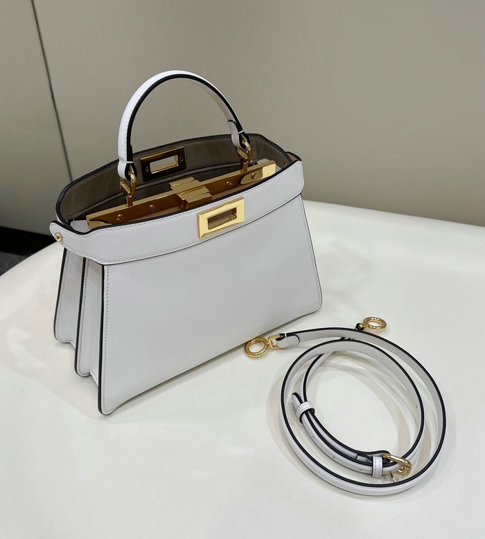 Fendi Peekaboo ISeeU Small Bag White F80011A