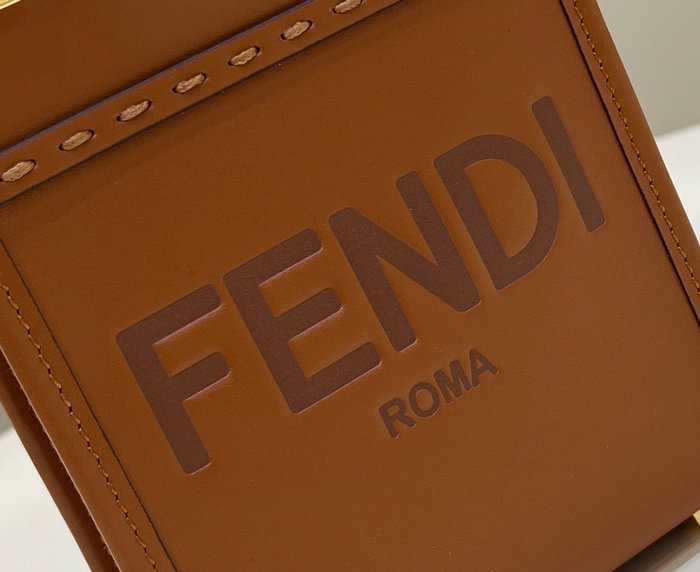 Fendi Sunshine Mini Tote Bag Brown F8376