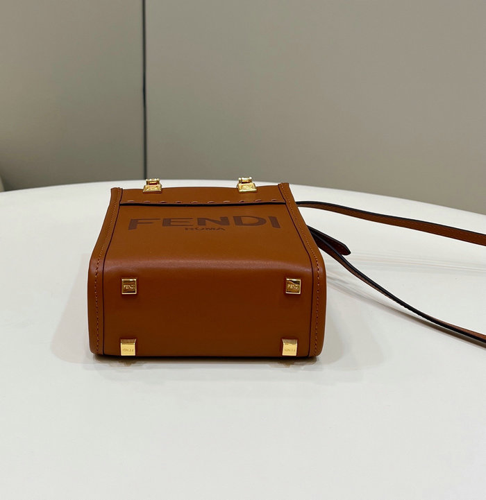 Fendi Sunshine Mini Tote Bag Brown F8376