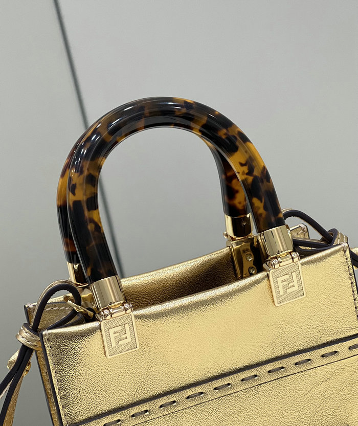 Fendi Sunshine Mini Tote Bag Gold F8376