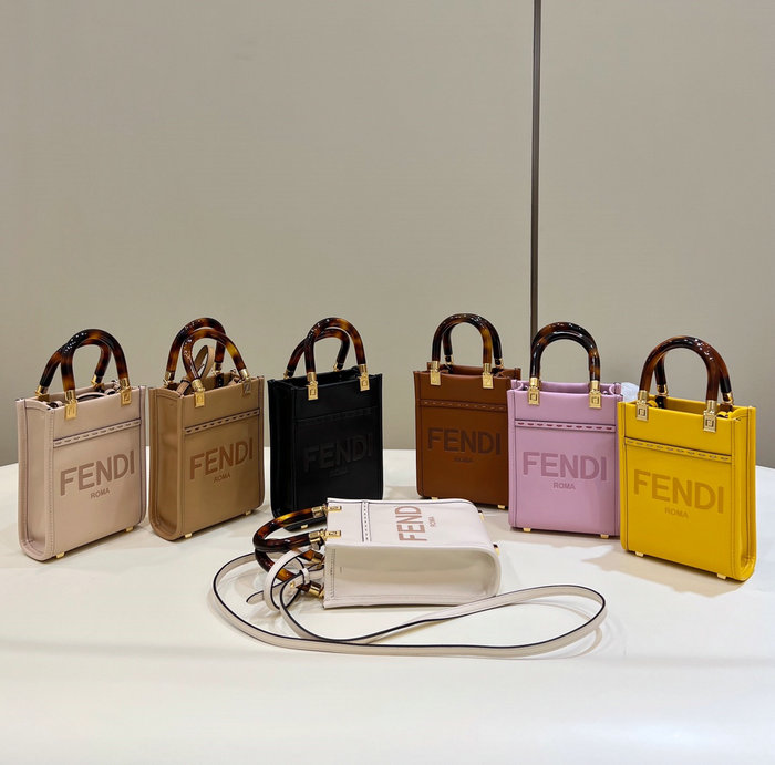 Fendi Sunshine Mini Tote Bag Purple F8376