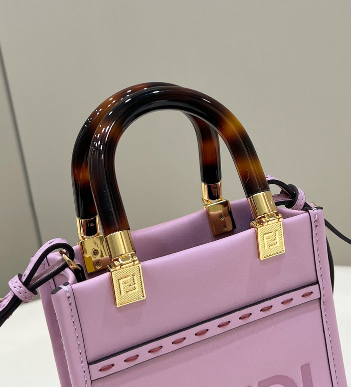 Fendi Sunshine Mini Tote Bag Purple F8376