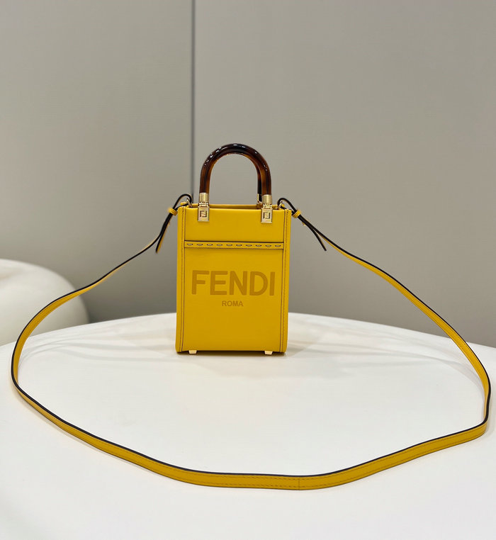 Fendi Sunshine Mini Tote Bag Yellow F8376