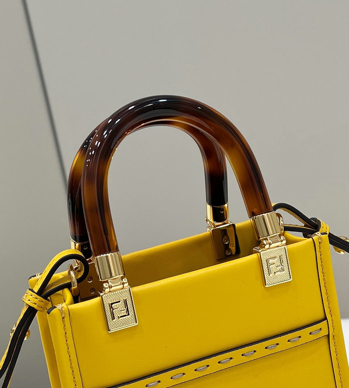 Fendi Sunshine Mini Tote Bag Yellow F8376