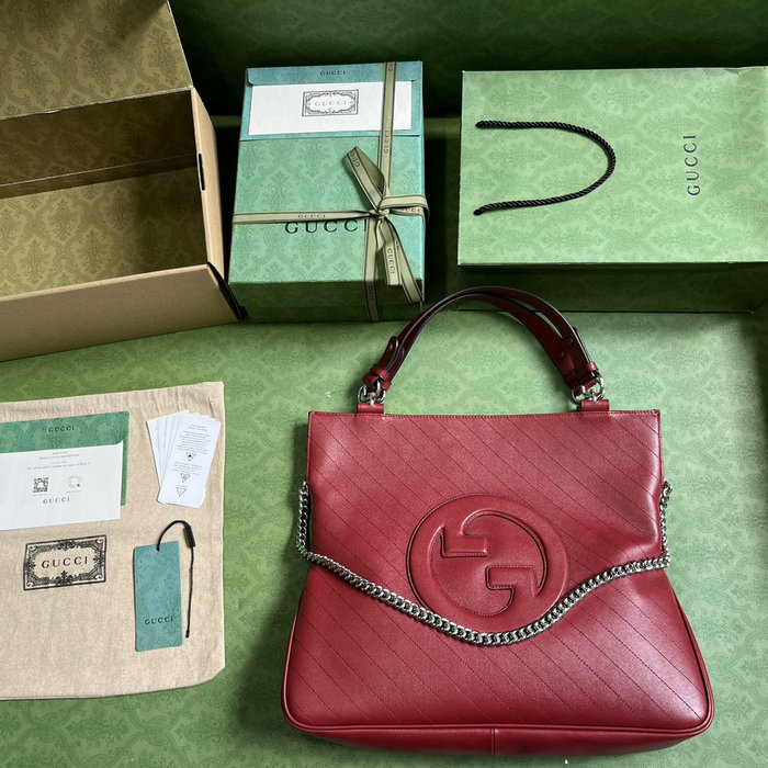 Gucci Blondie Medium Tote Bag Red 751516