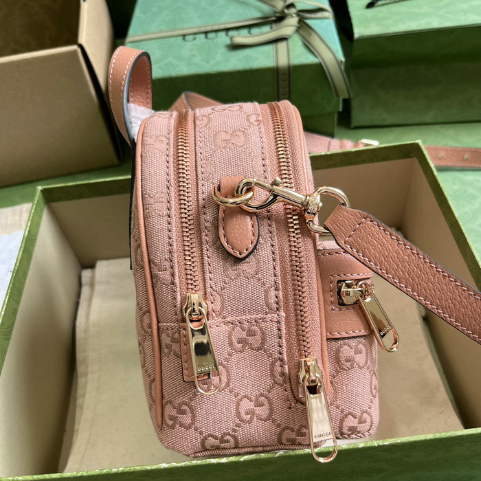 Gucci Ophidia Mini GG Shoulder Bag Pink 739701