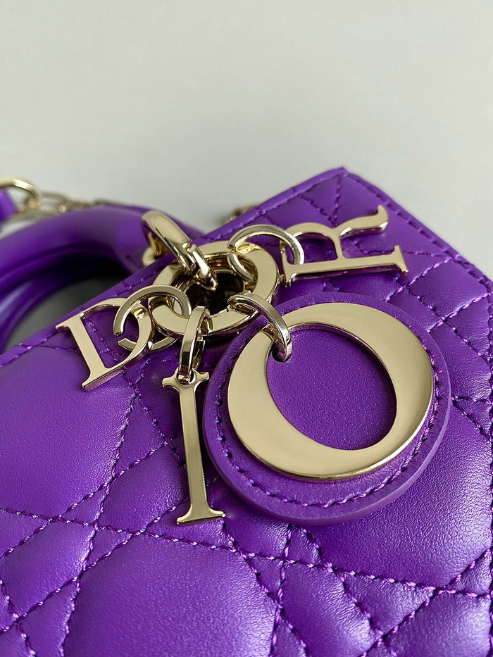 Mini LADY D-JOY BAG Purple DM3380