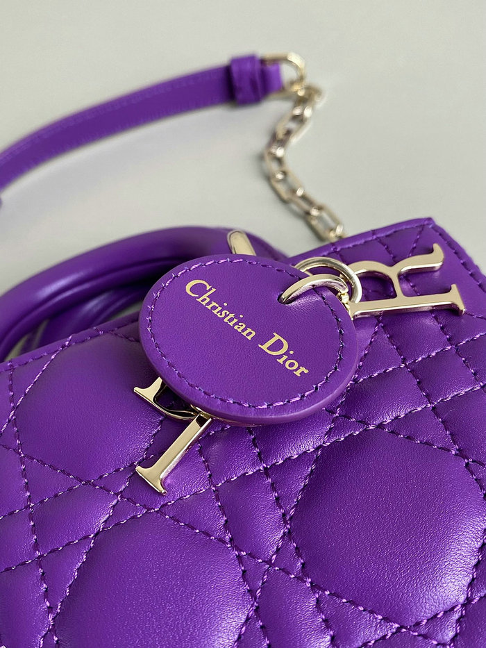 Mini LADY D-JOY BAG Purple DM3380