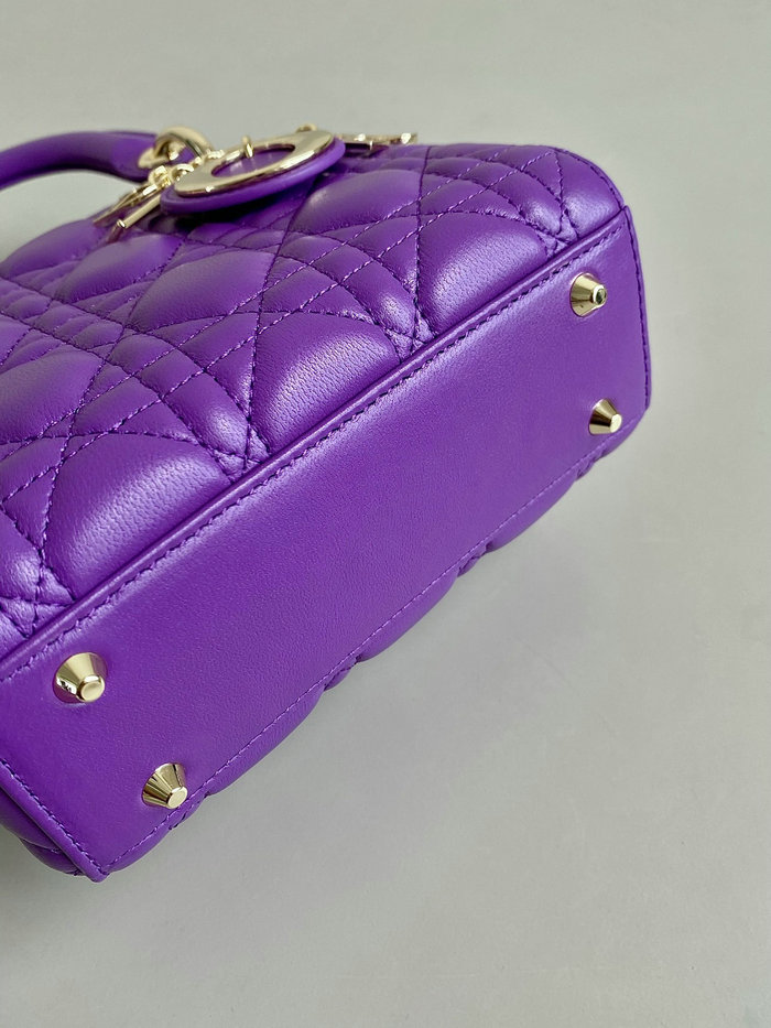 Mini Lady Dior Bag Purple D3310