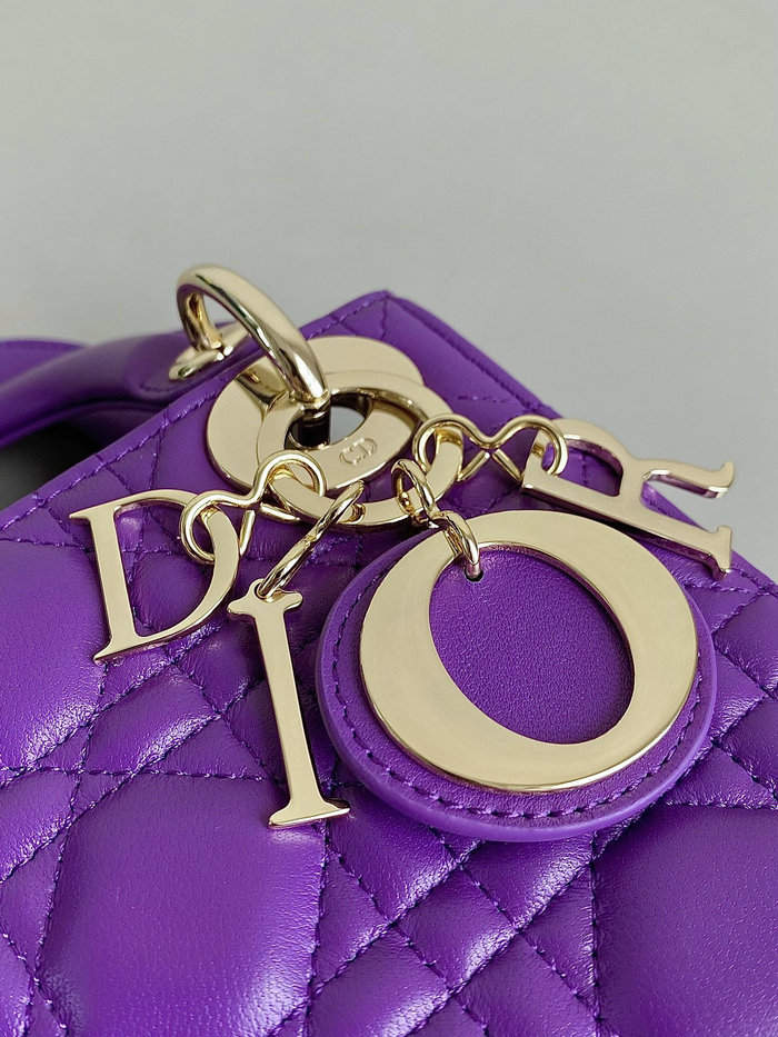 Mini Lady Dior Bag Purple D3310