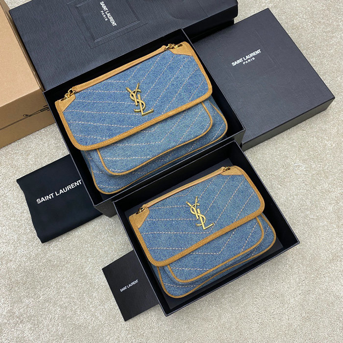 Saint Laurent Denim Denim Niki Bag 633150