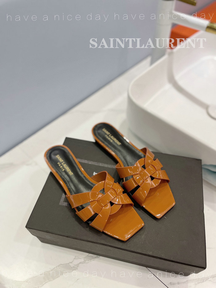 Saint Laurent Leather Slippers SDY072604