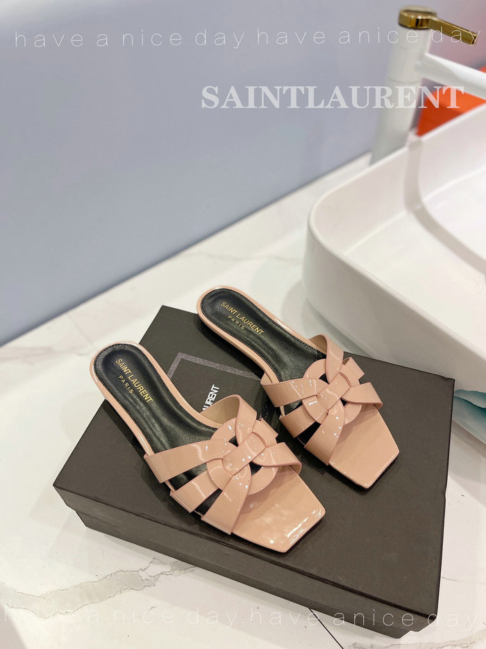 Saint Laurent Leather Slippers SDY072604