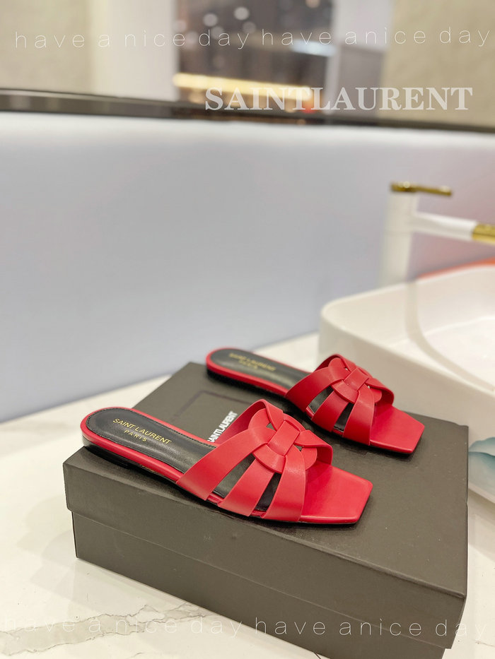 Saint Laurent Leather Slippers SDY072605