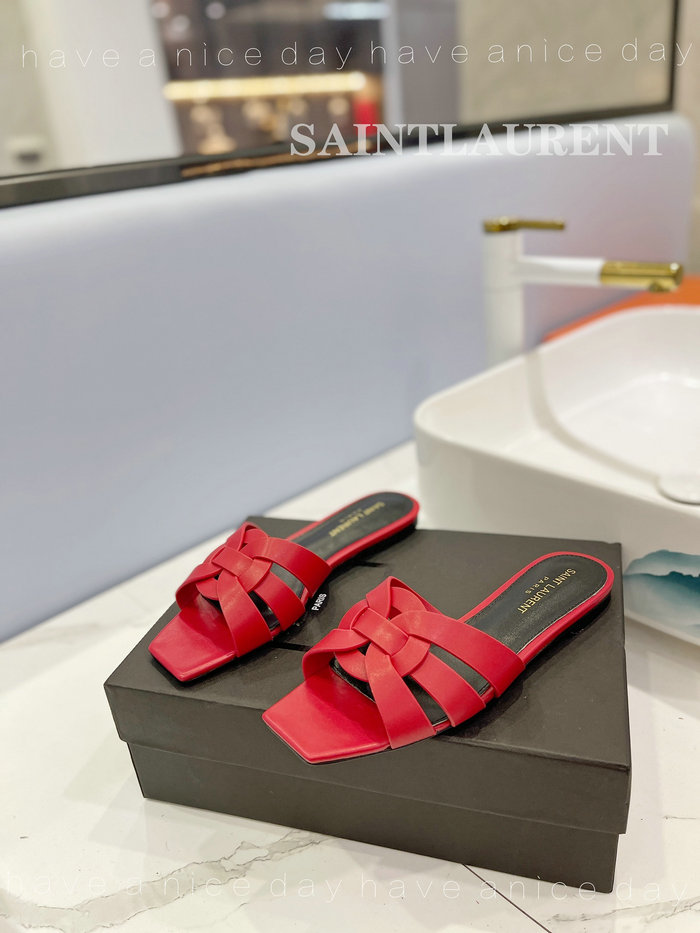 Saint Laurent Leather Slippers SDY072605