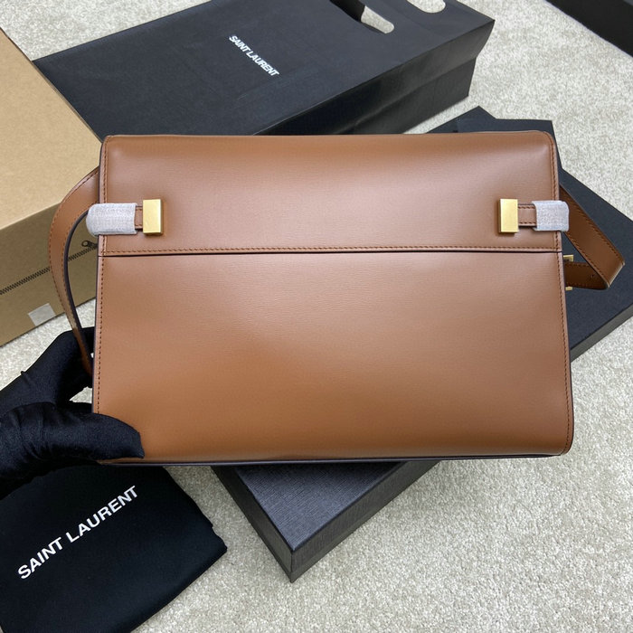 Saint Laurent Manhattan Shoulder Bag Brown 579271