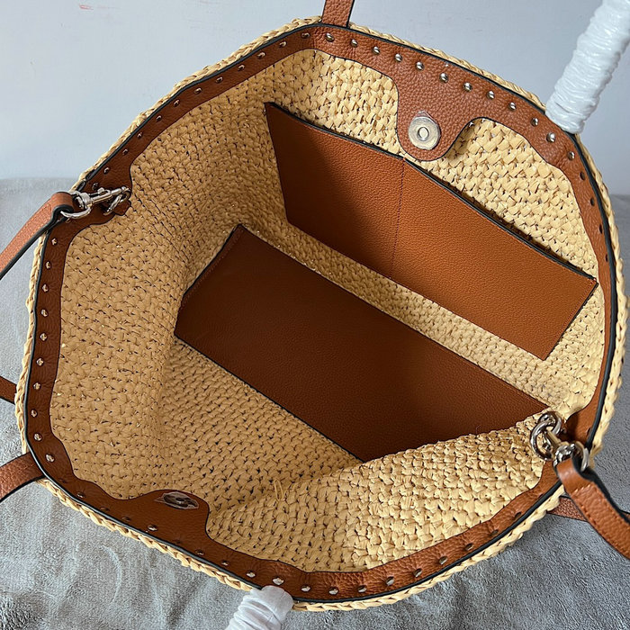 Valentino Garavani Raffia Tote Bag Beige V22017