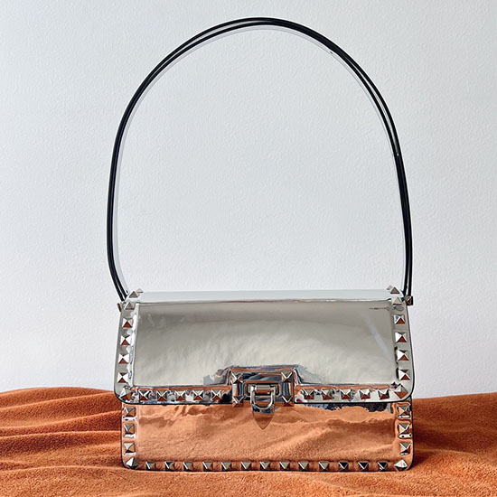 Valentino Garavani Rockstud23 Shoulder Bag Silver V0311