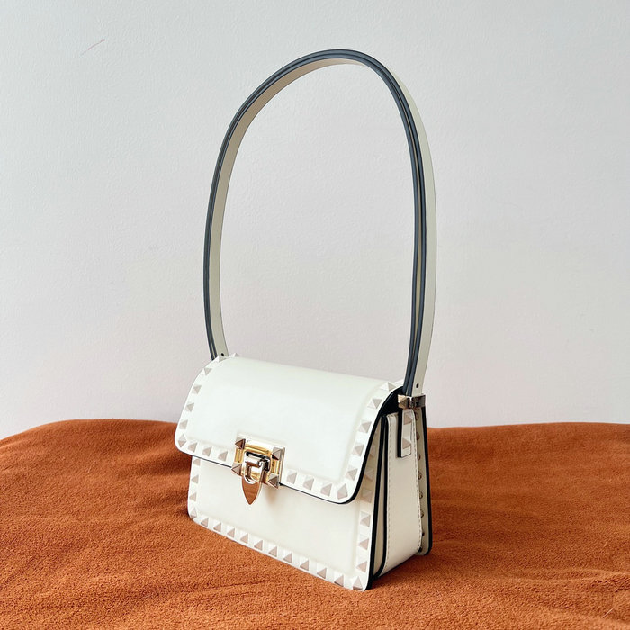 Valentino Garavani Small Rockstud23 Shoulder Bag White V0312