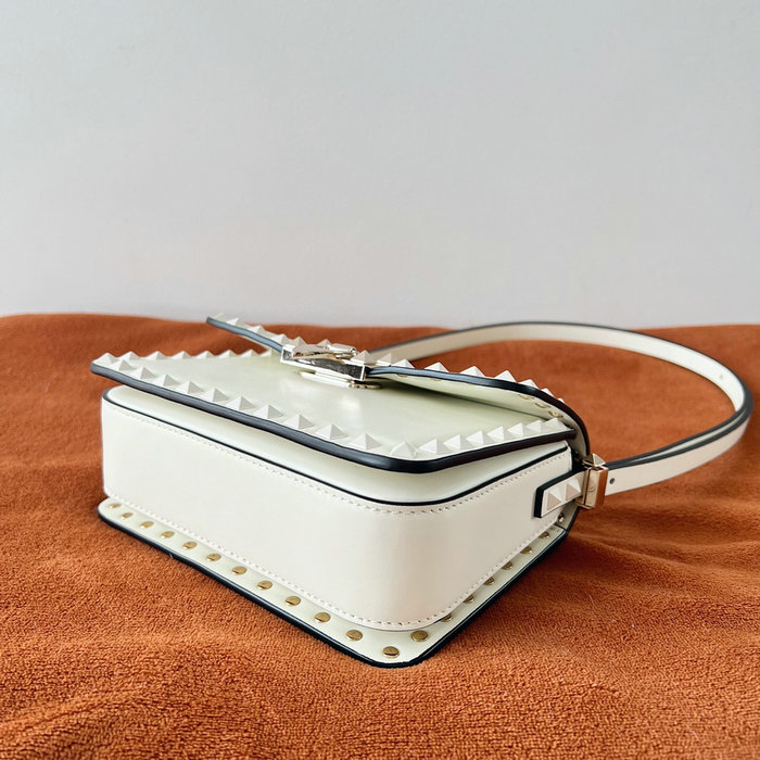 Valentino Garavani Small Rockstud23 Shoulder Bag White V0312