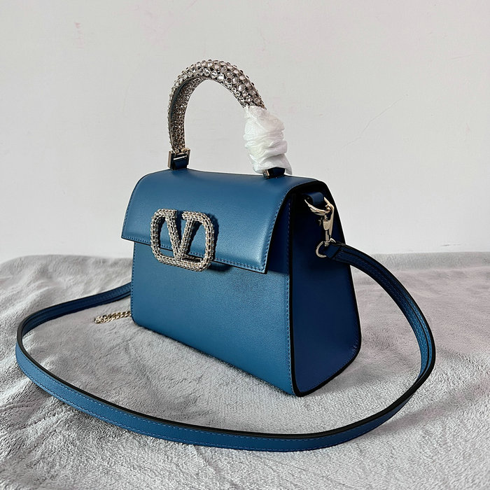 Valentino Small VSling crystal embellished Handbag Blue V2628