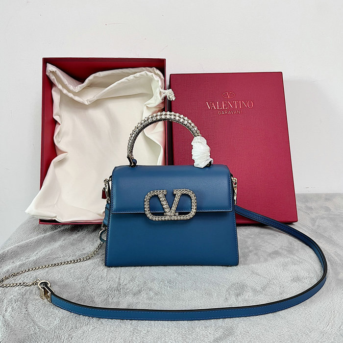 Valentino Small VSling crystal embellished Handbag Blue V2628