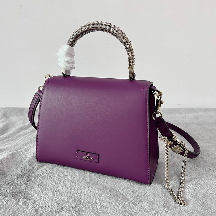 Valentino Small VSling crystal embellished Handbag Purple V2628