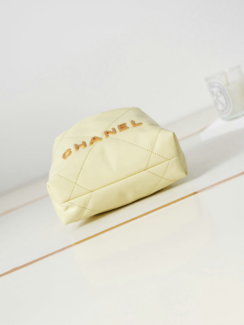 Chanel 22 Mini Handbag Yellow AS3980