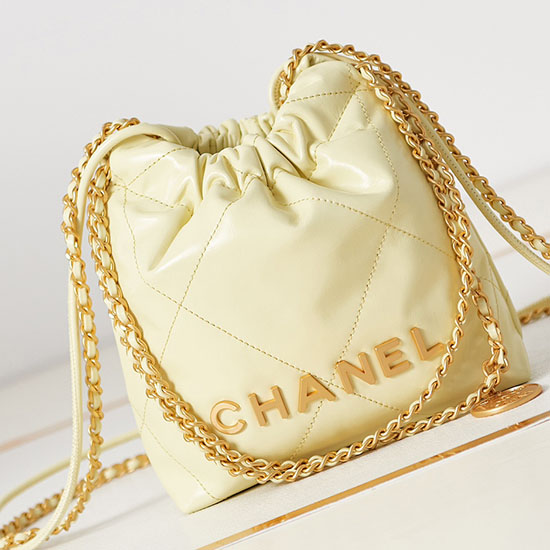 Chanel 22 Mini Handbag Yellow AS3980