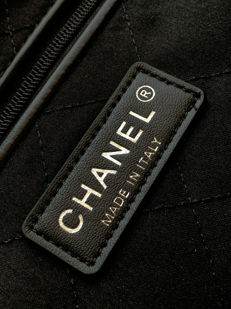 Chanel 22 Shiny Calfskin Backpack Silver AS3859