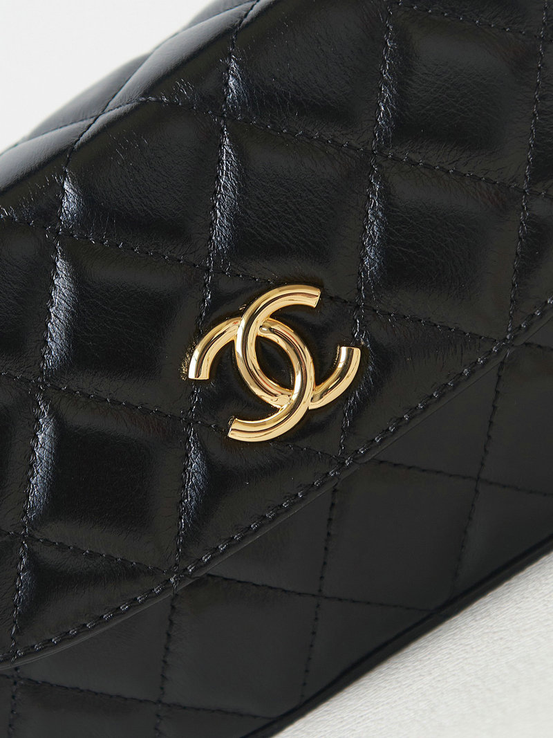 Chanel Calfskin Saddle Bag with Chain AP3367