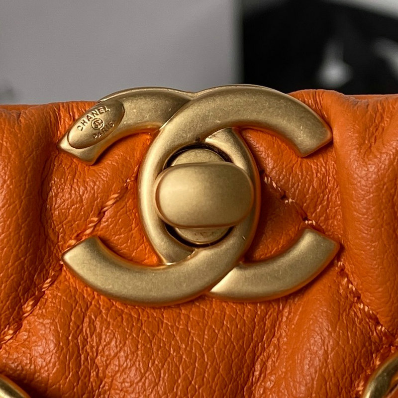 Chanel Calfskin Small Backpack Orange AS3947