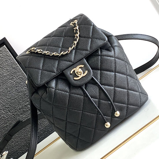 Chanel Mini Urban Spirit Backpack Black AS2316