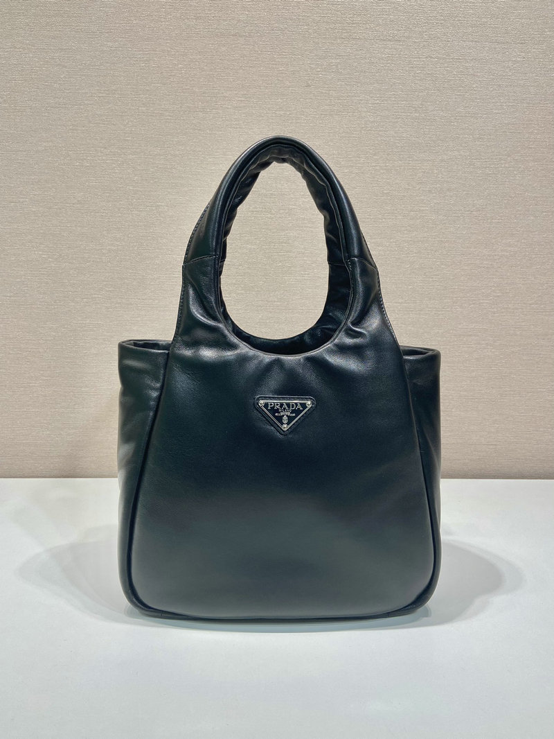 Medium padded Prada Soft nappa leather bag Black 1BG413