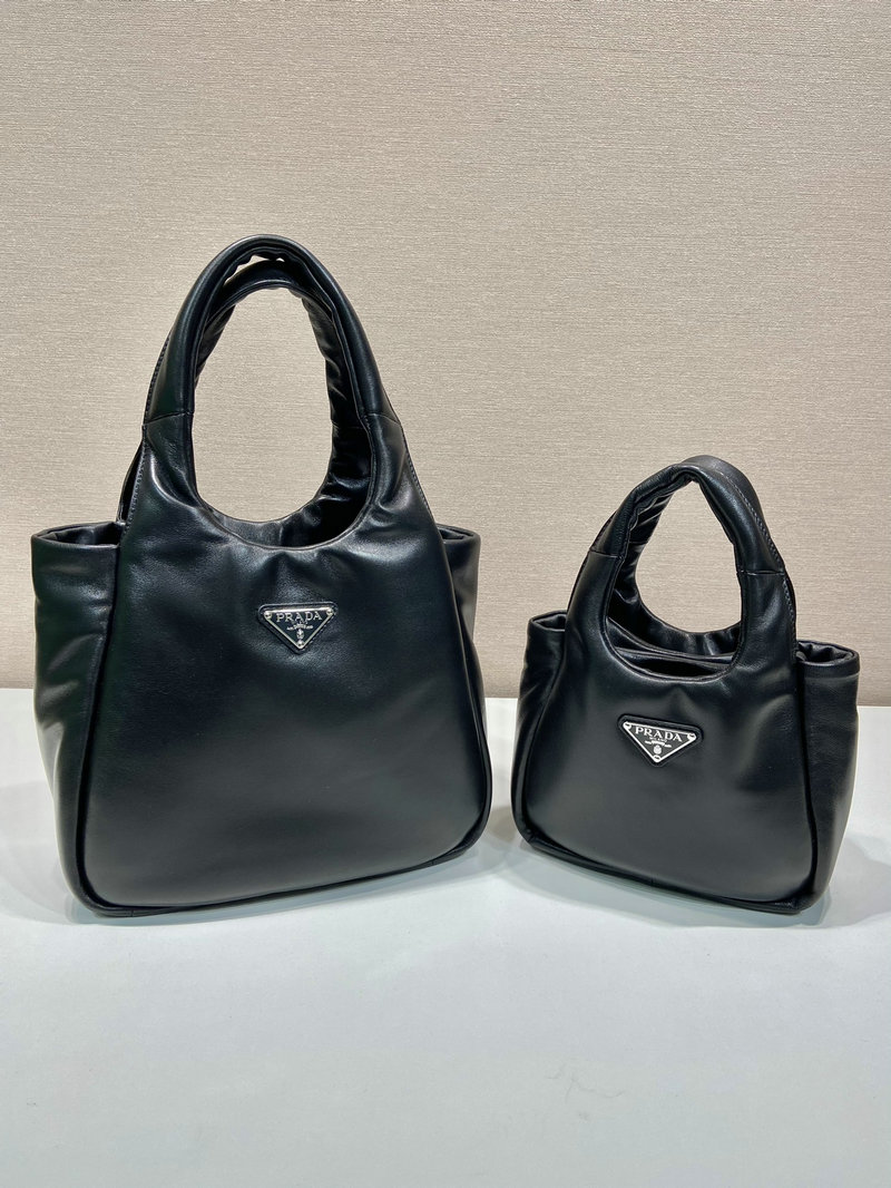 Medium padded Prada Soft nappa leather bag Black 1BG413