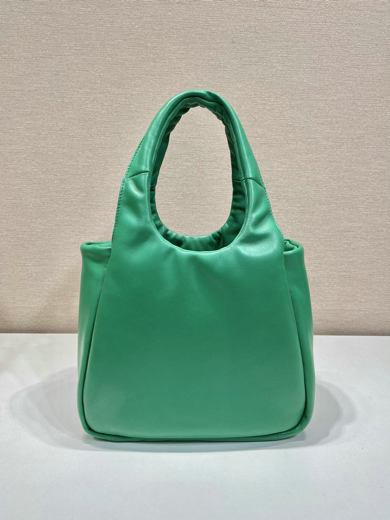 Medium padded Prada Soft nappa leather bag Green 1BG413