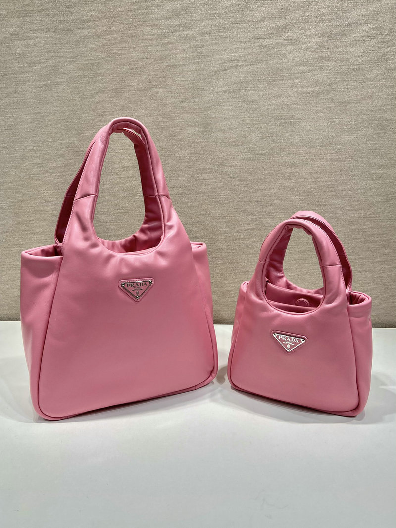 Medium padded Prada Soft nappa leather bag Pink 1BG413