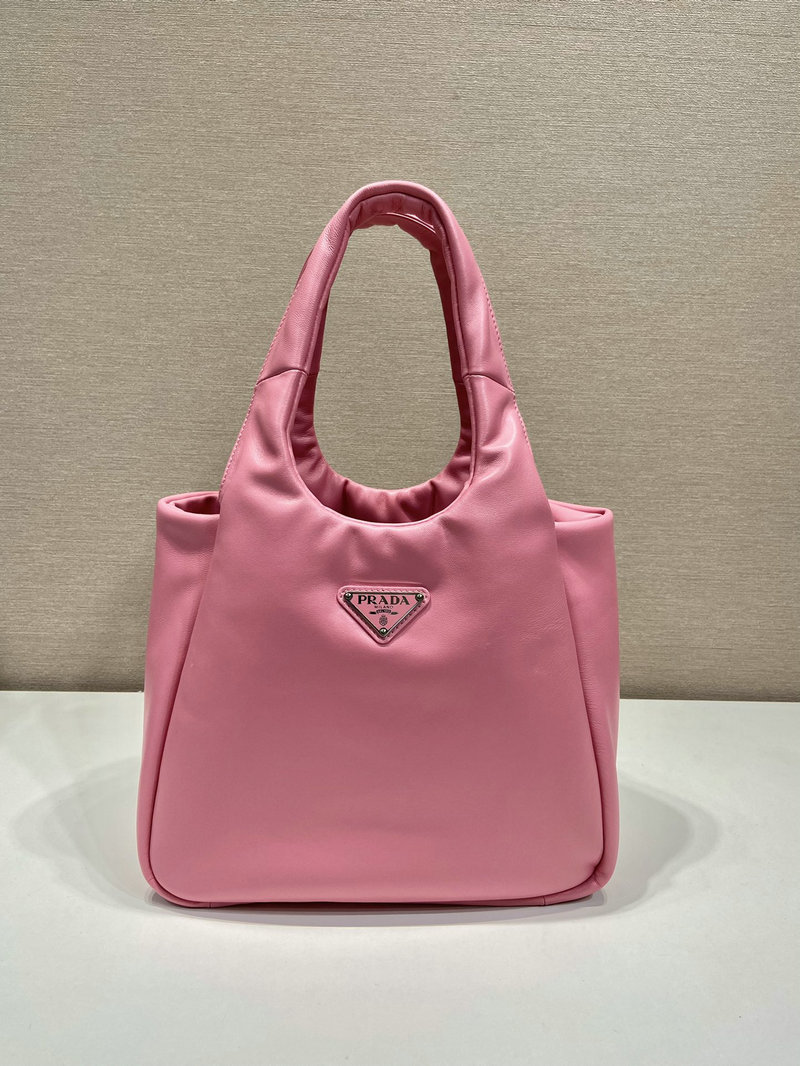 Medium padded Prada Soft nappa leather bag Pink 1BG413