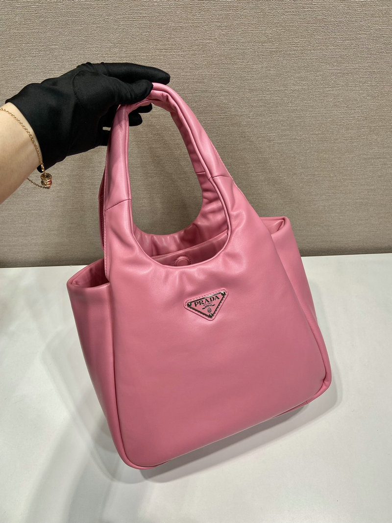 Medium padded Prada Soft nappa leather bag Pink 1BG413