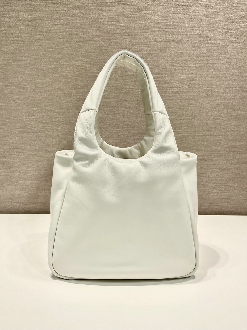 Medium padded Prada Soft nappa leather bag White 1BG413