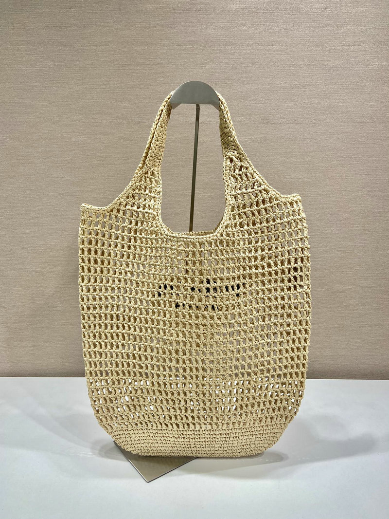 Prada Raffia Crochet tote bag Beige 1BG424