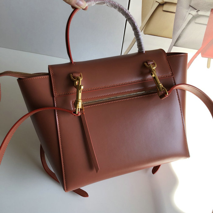 Celine Box Leather Micro Belt Bag Brown CB24