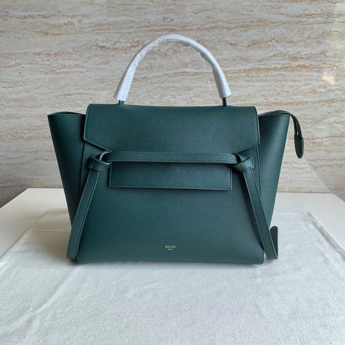 Celine Grained Calfskin Belt Bag Dark Green CB202428