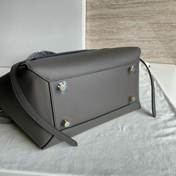 Celine Grained Calfskin Belt Bag Dark Grey CB202428